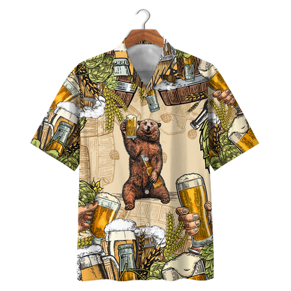 Bear & Beer Hawaiian Shirt K5