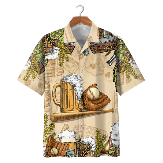 Beer And Baseball - Hawaiian Shirt Du0907