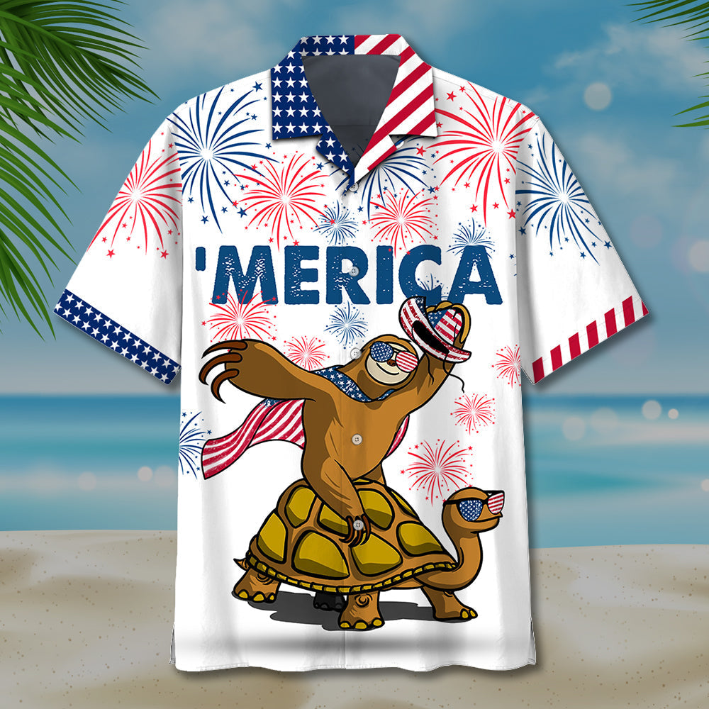 Turtle Sloth Hawaiian Shirt