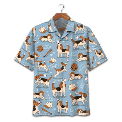 Beagle And Baseball - Hawaiian Shirt