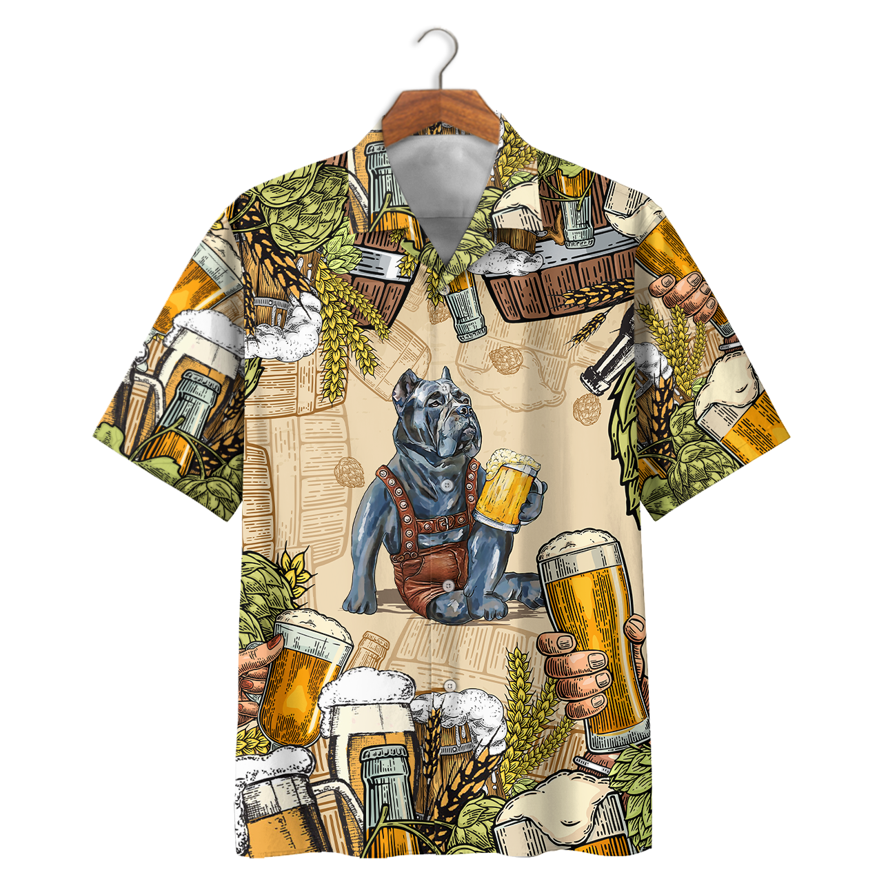 Pitbull & Beer Hawaiian Shirt K
