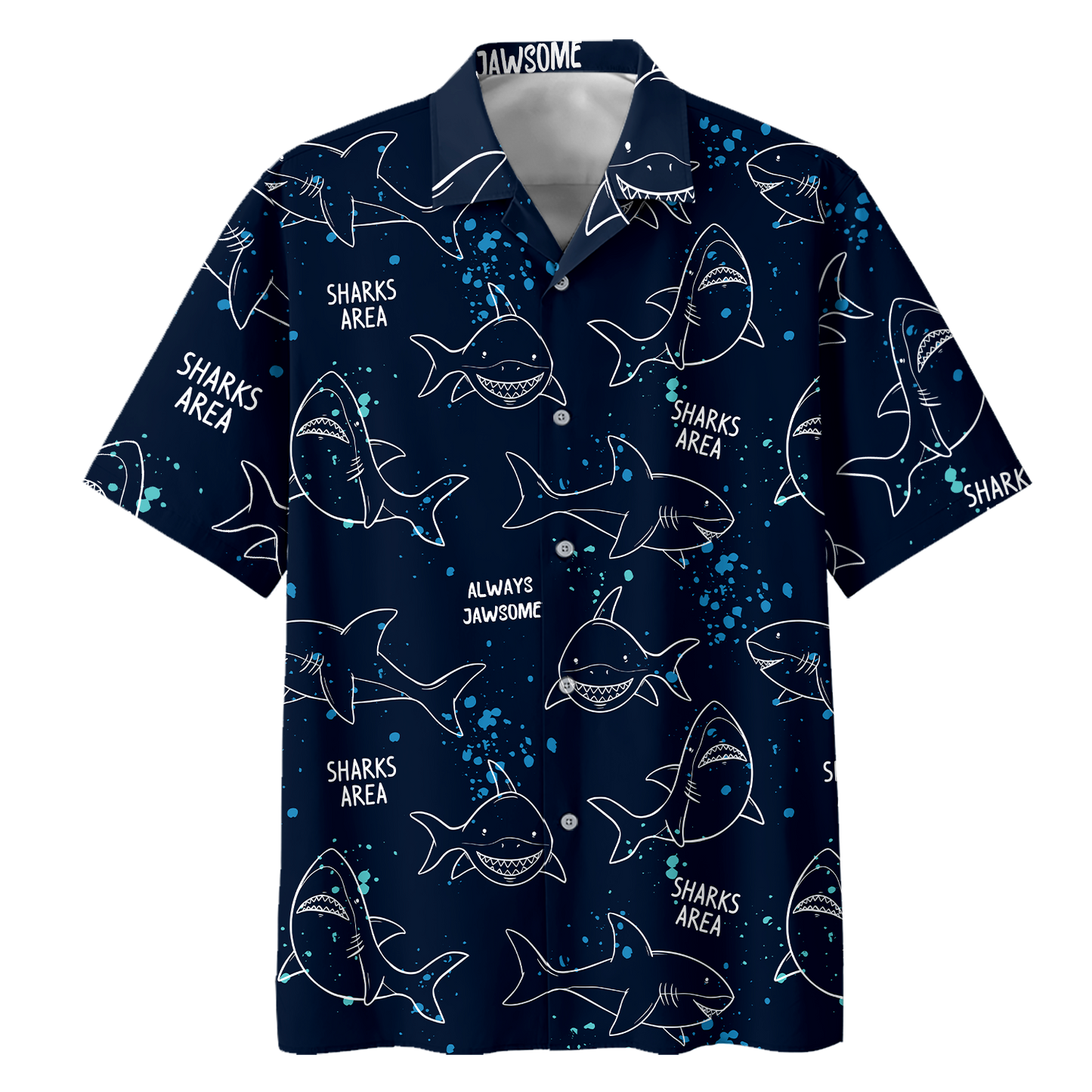 America Shark Pattern Hawaiian Shirt Lha230702S