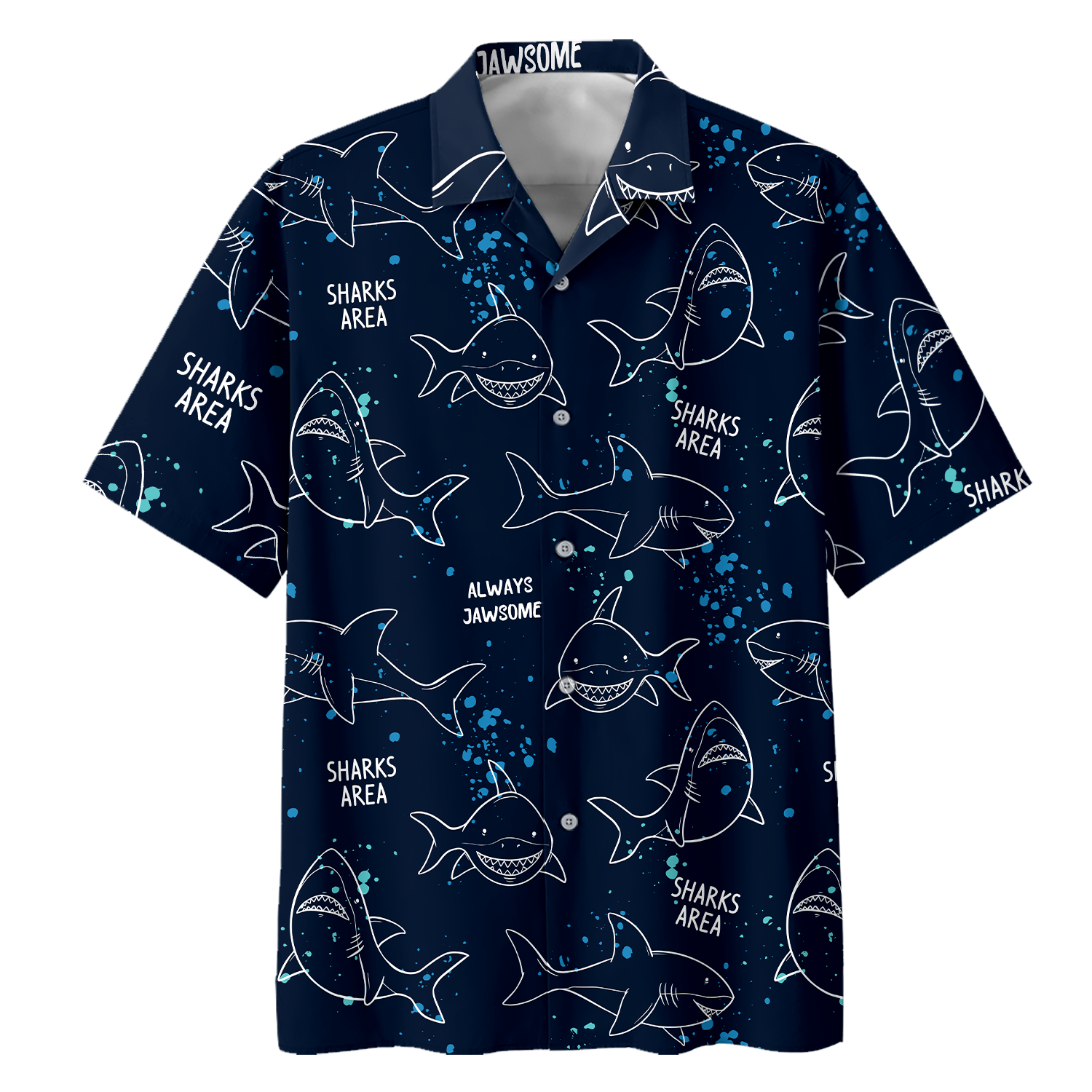 America Shark Pattern Hawaiian Shirt Lha230702S