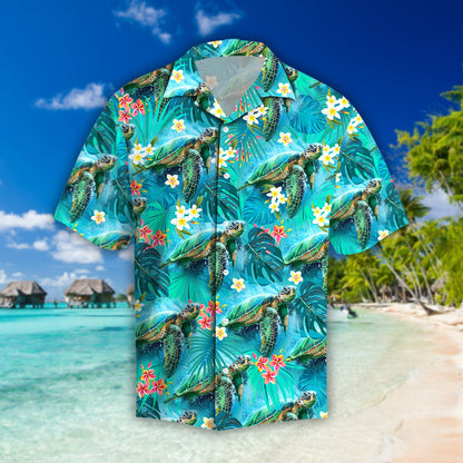 Beautiful Tropical Turtles Hawaii Shirt Hawaiian