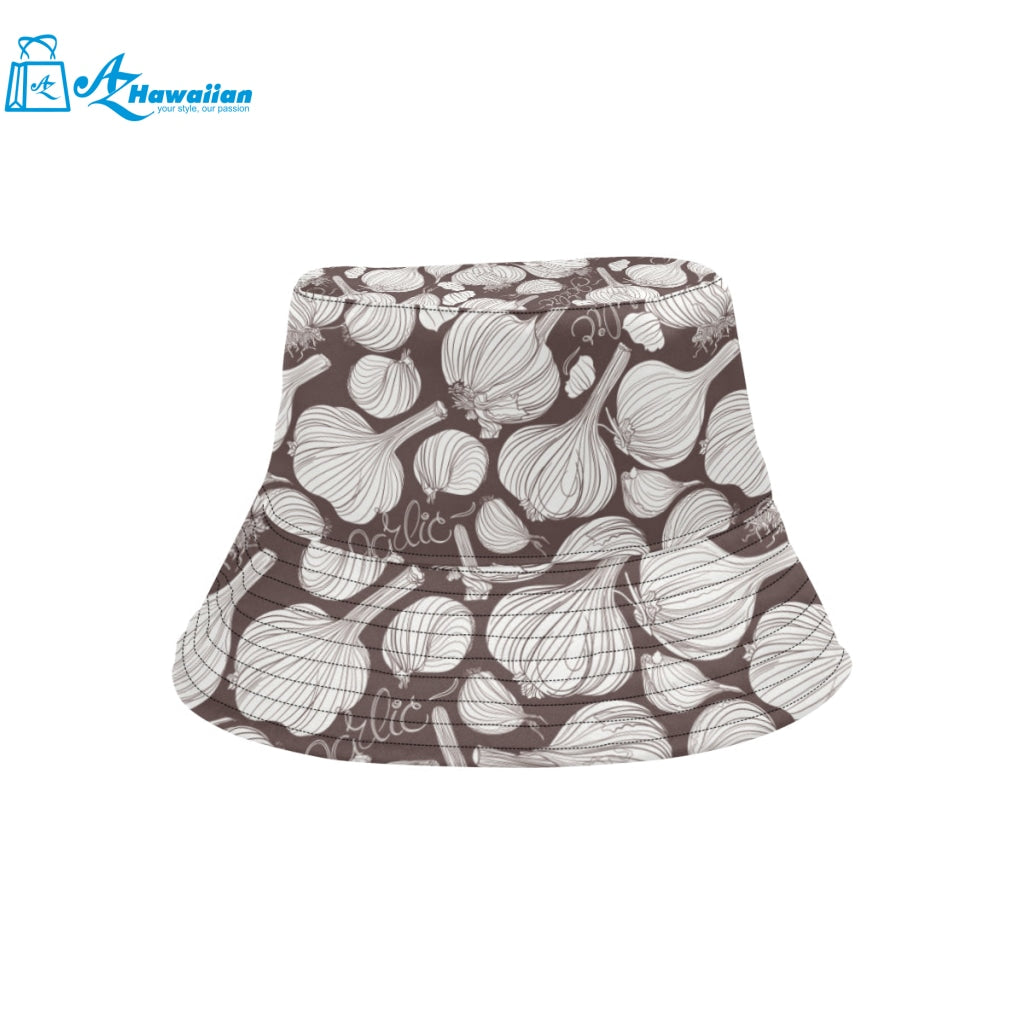 Garlic bulb dark background Unisex Bucket Hat