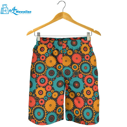 Gear Pattern Print Design 01 Men Shorts