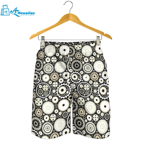 Gear Pattern Print Design 02 Men Shorts