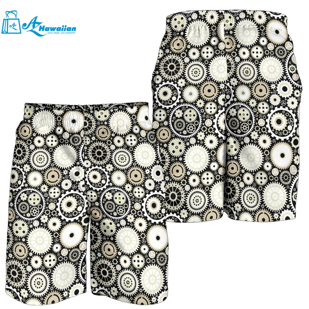 Gear Pattern Print Design 02 Men Shorts