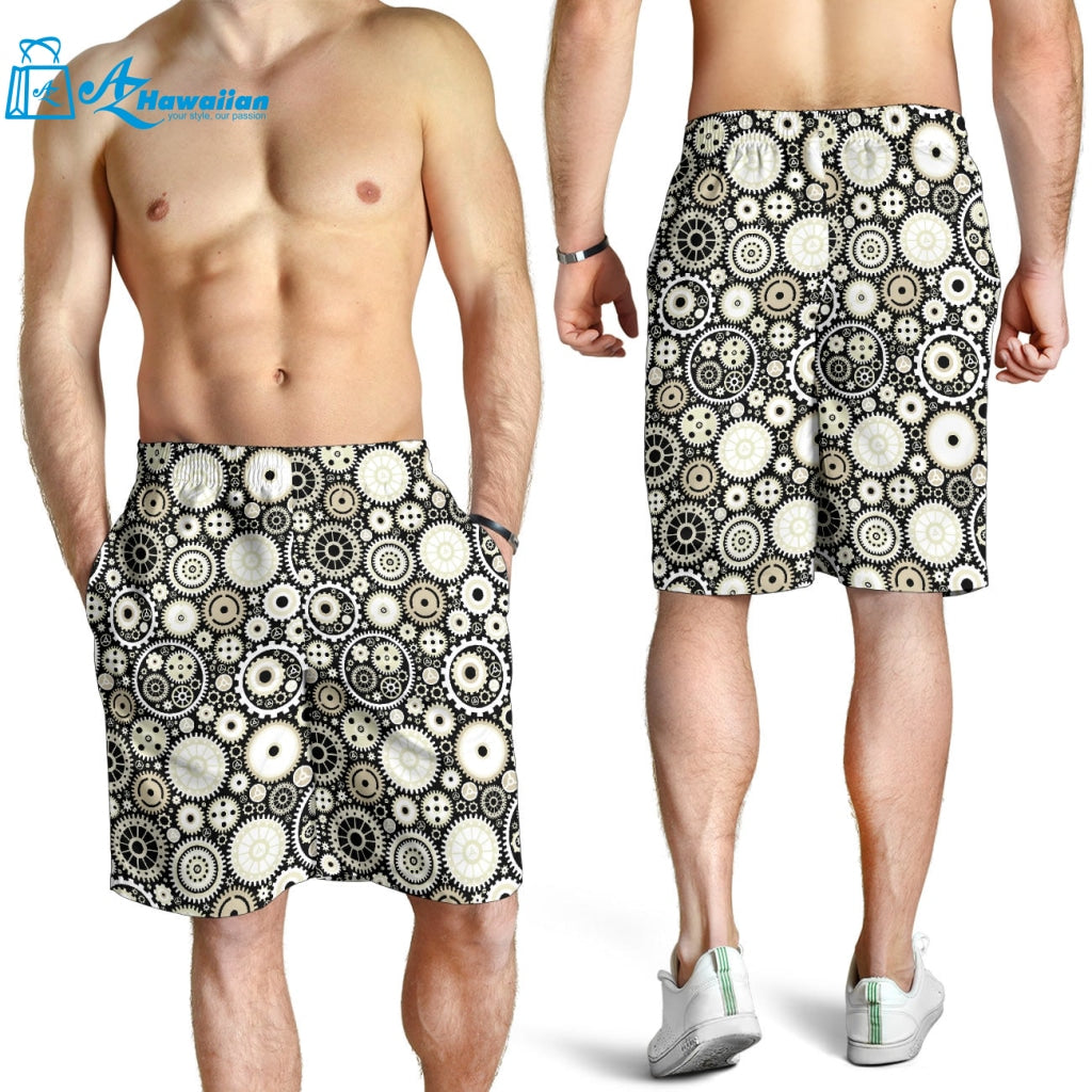 Gear Pattern Print Design 02 Men Shorts