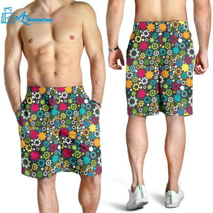 Gear Pattern Print Design 03 Men Shorts