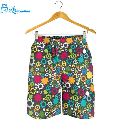 Gear Pattern Print Design 03 Men Shorts