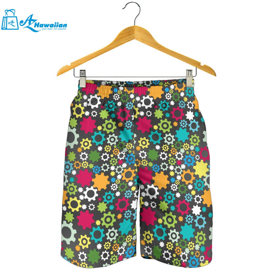 Gear Pattern Print Design 03 Men Shorts