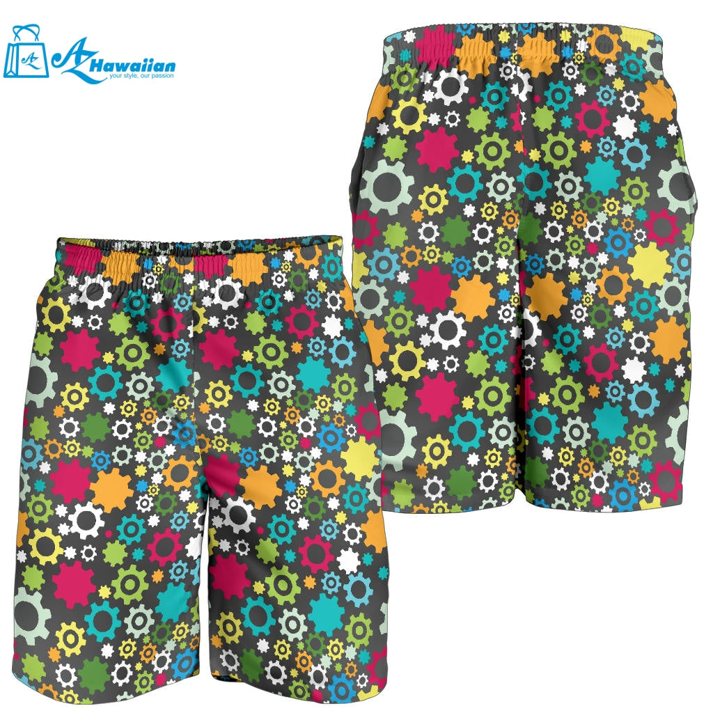 Gear Pattern Print Design 03 Men Shorts