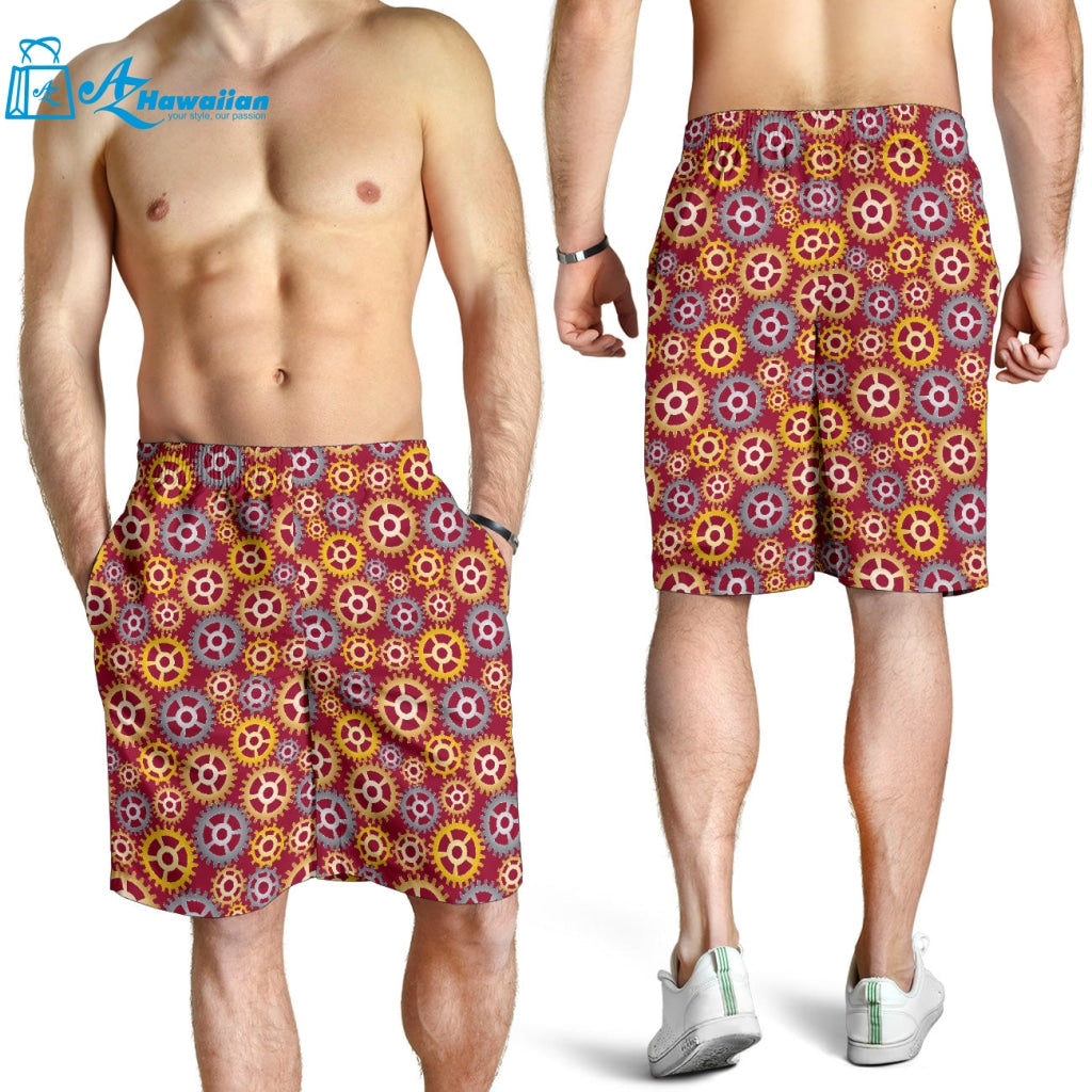 Gear Pattern Print Design 04 Men Shorts