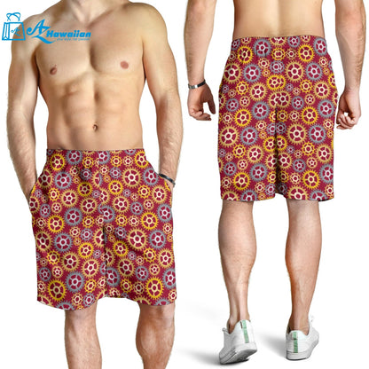 Gear Pattern Print Design 04 Men Shorts