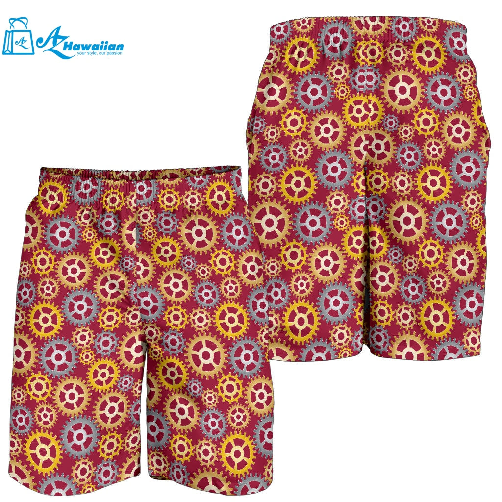 Gear Pattern Print Design 04 Men Shorts