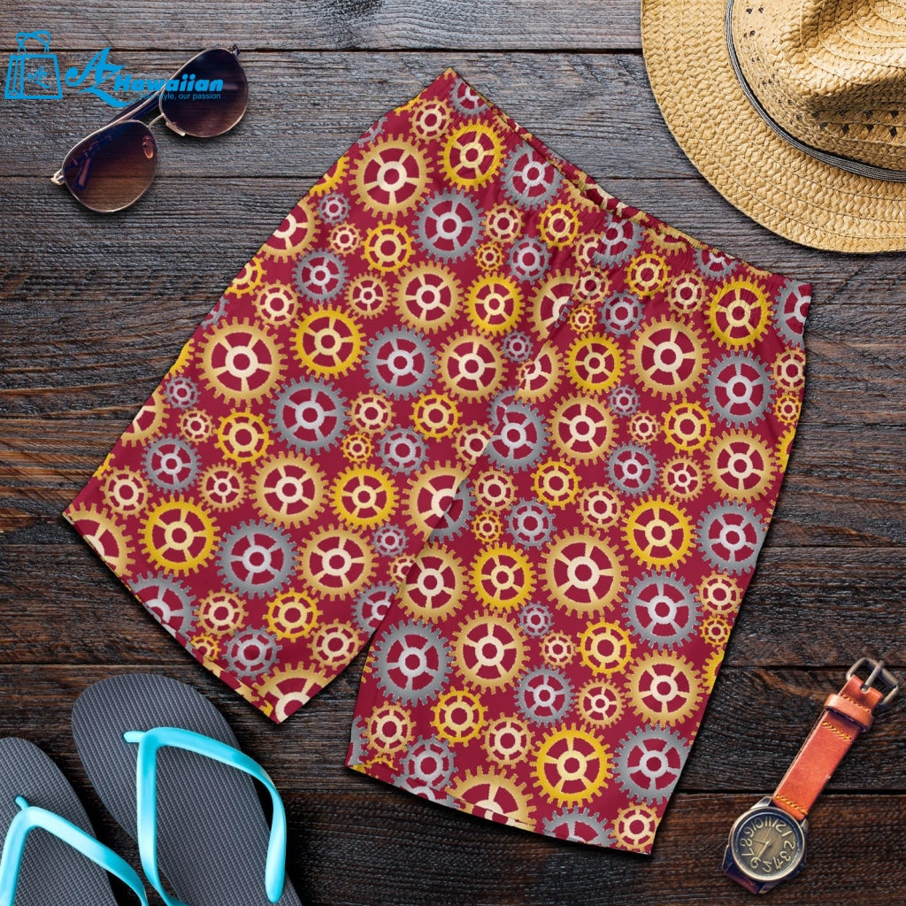 Gear Pattern Print Design 04 Men Shorts