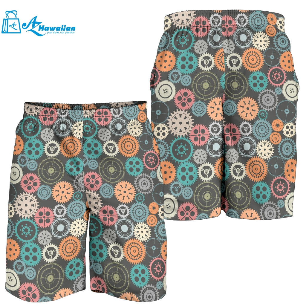 Gear Pattern Print Design 05 Men Shorts