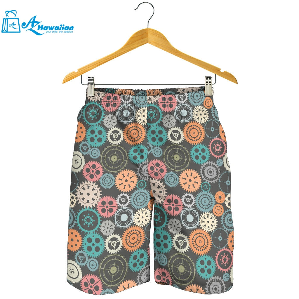 Gear Pattern Print Design 05 Men Shorts