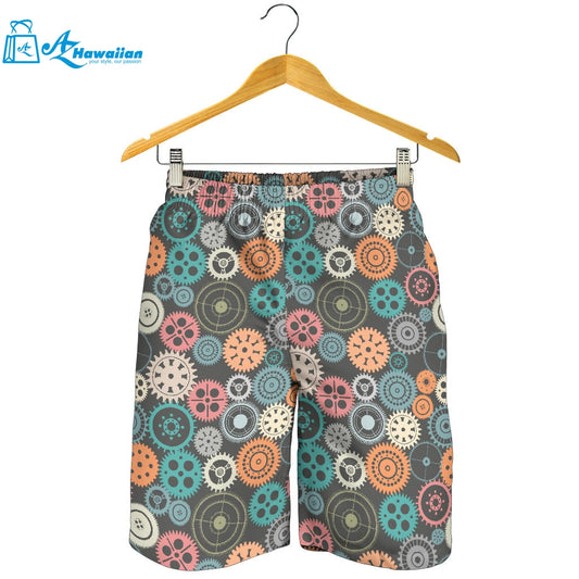 Gear Pattern Print Design 05 Men Shorts