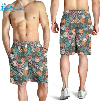 Gear Pattern Print Design 05 Men Shorts