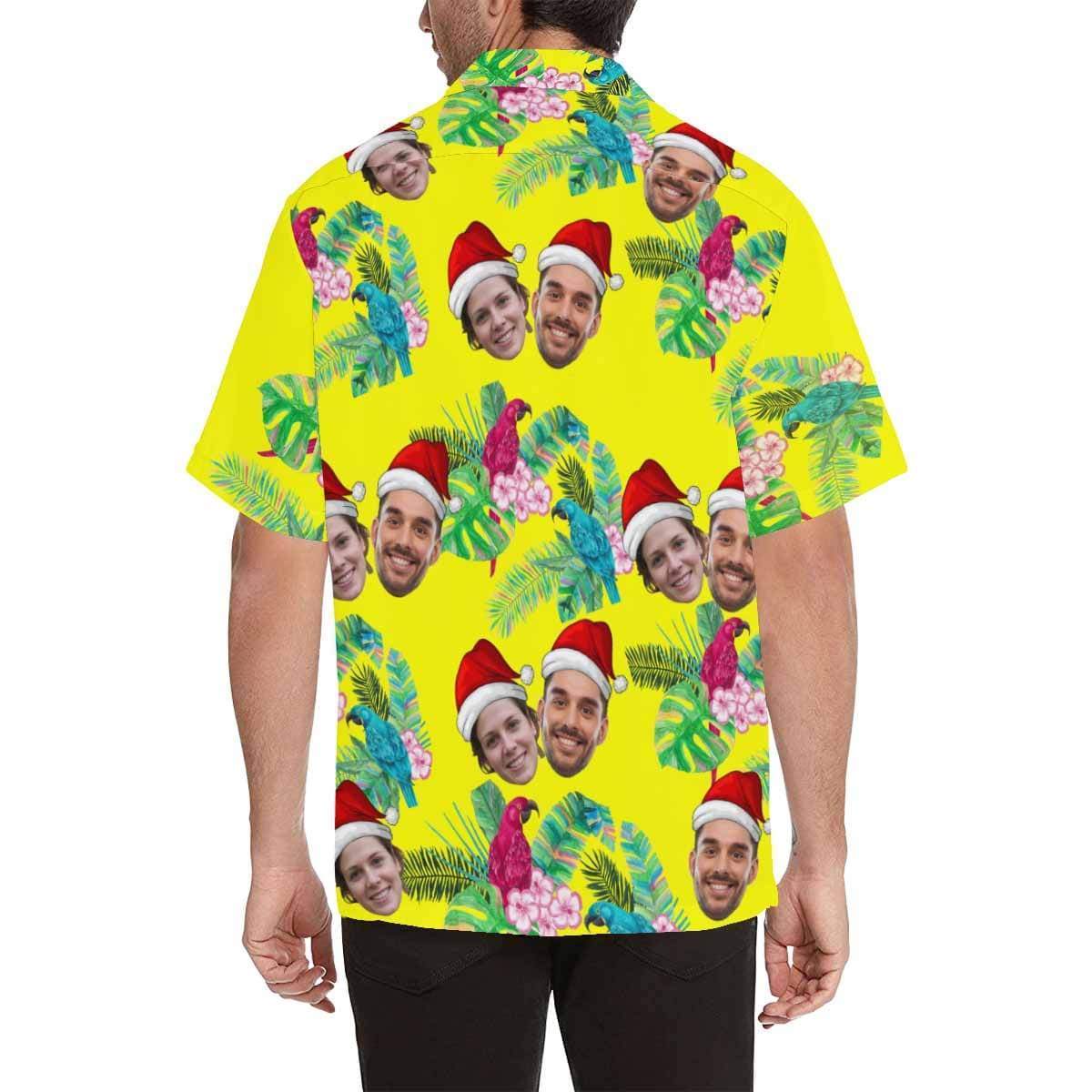 Custom Face Christmas Lover Men's All Over Print Hawaiian Shirt