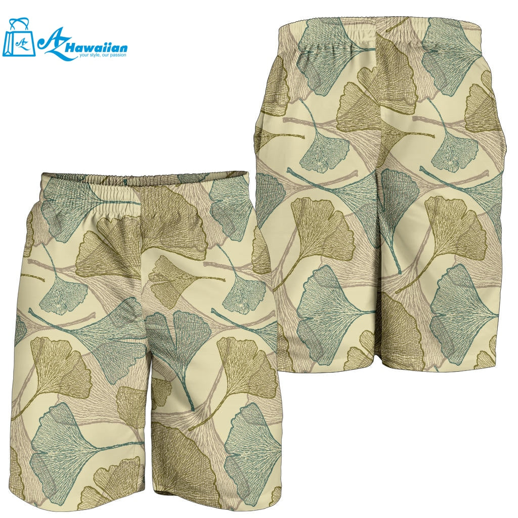 Ginkgo Leaves Design Pattern Men Shorts