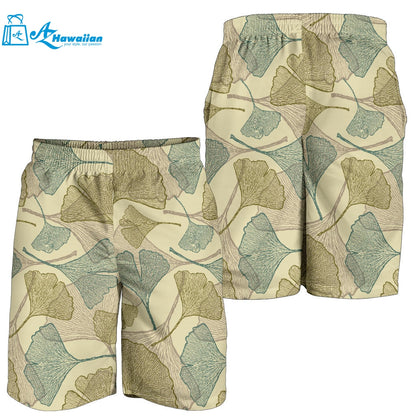 Ginkgo Leaves Design Pattern Men Shorts