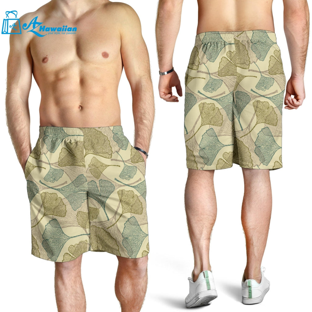 Ginkgo Leaves Design Pattern Men Shorts