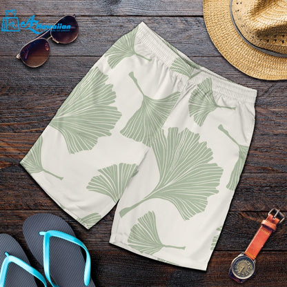 Ginkgo Leaves Pattern Men Shorts