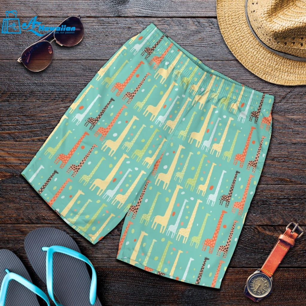 Giraffe Pattern Print Design 01 Men Shorts