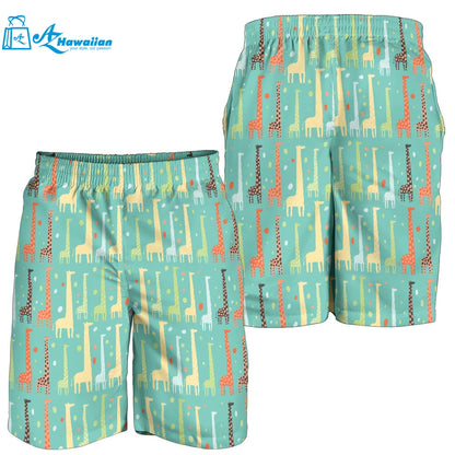 Giraffe Pattern Print Design 01 Men Shorts