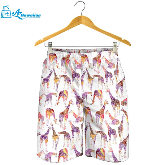 Giraffe Pattern Print Design 02 Men Shorts