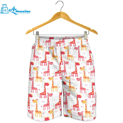 Giraffe Pattern Print Design 03 Men Shorts