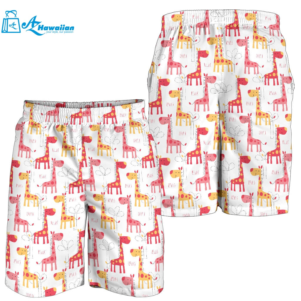 Giraffe Pattern Print Design 03 Men Shorts