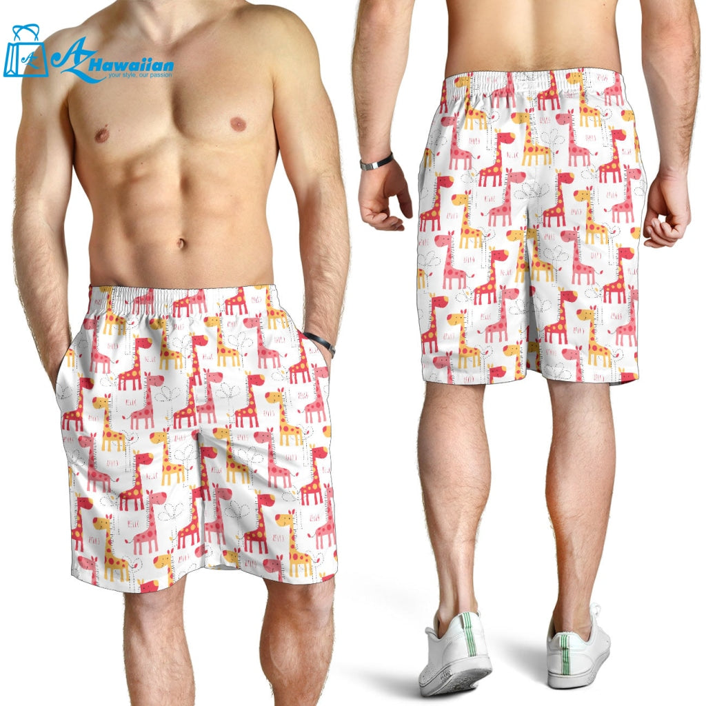 Giraffe Pattern Print Design 03 Men Shorts