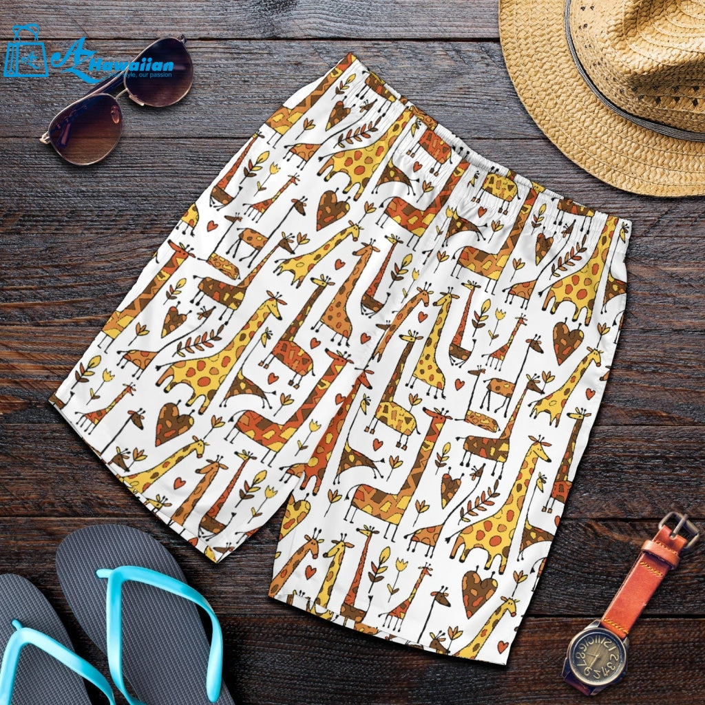 Giraffe Pattern Print Design 04 Men Shorts