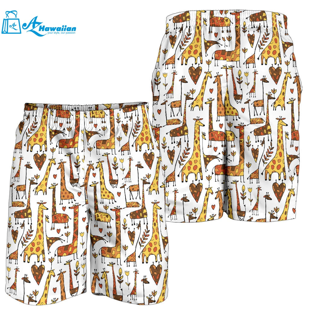 Giraffe Pattern Print Design 04 Men Shorts