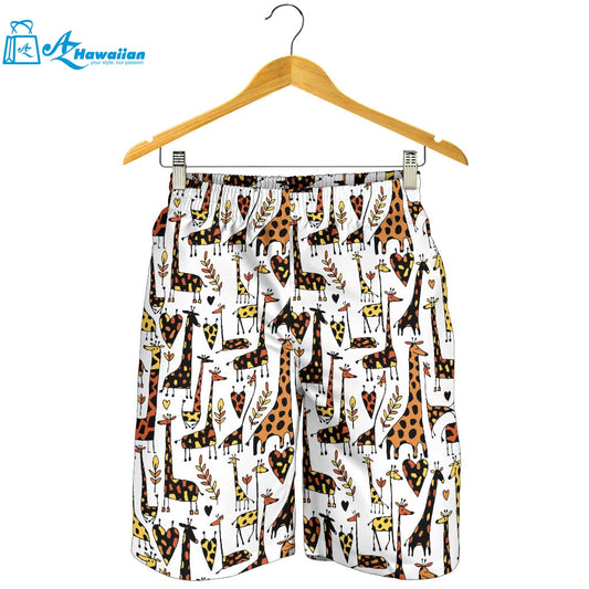 Giraffe Pattern Print Design 05 Men Shorts