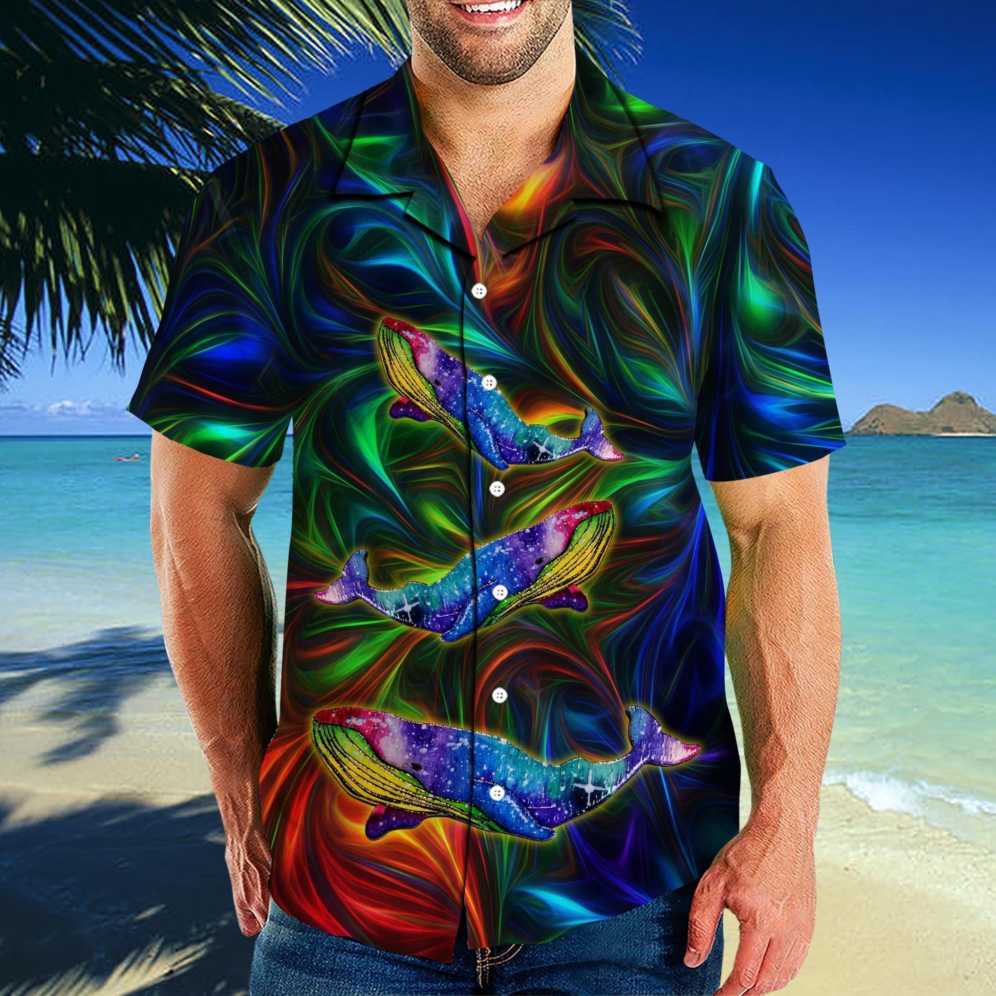 Amazing Whale Hippie Hawaii Shirt-Ml Hawaiian Shirt