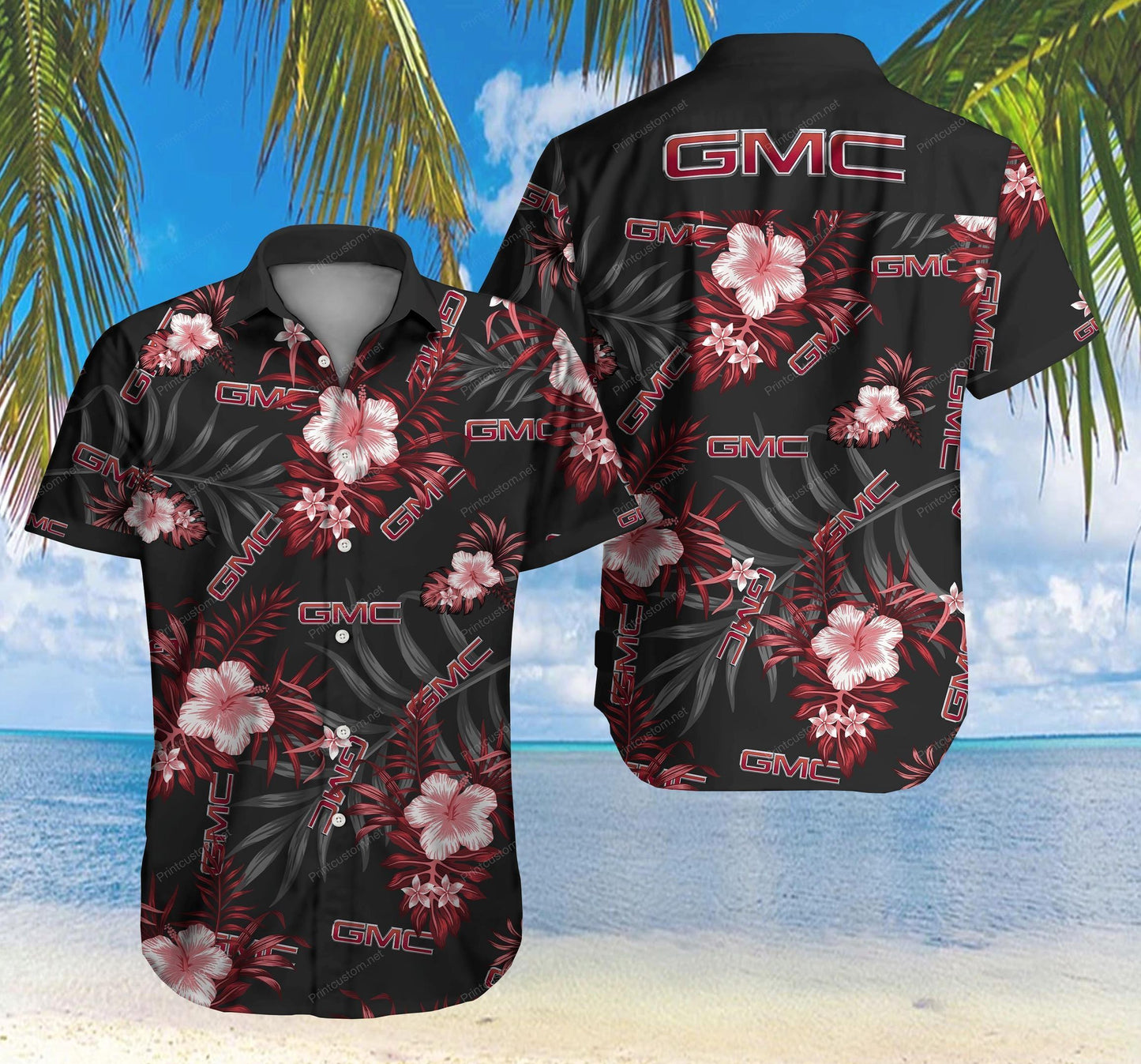 GMC Hawaiian Graphic Print Short Sleeve 