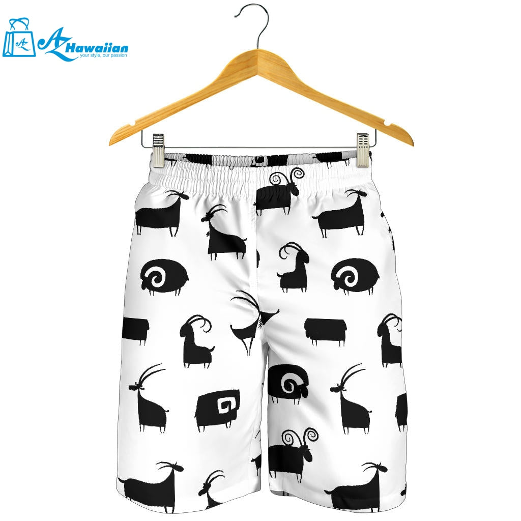 Goat Ram Pattern Men Shorts