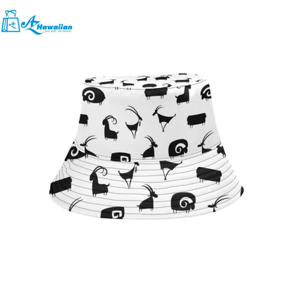 Goat ram pattern Unisex Bucket Hat