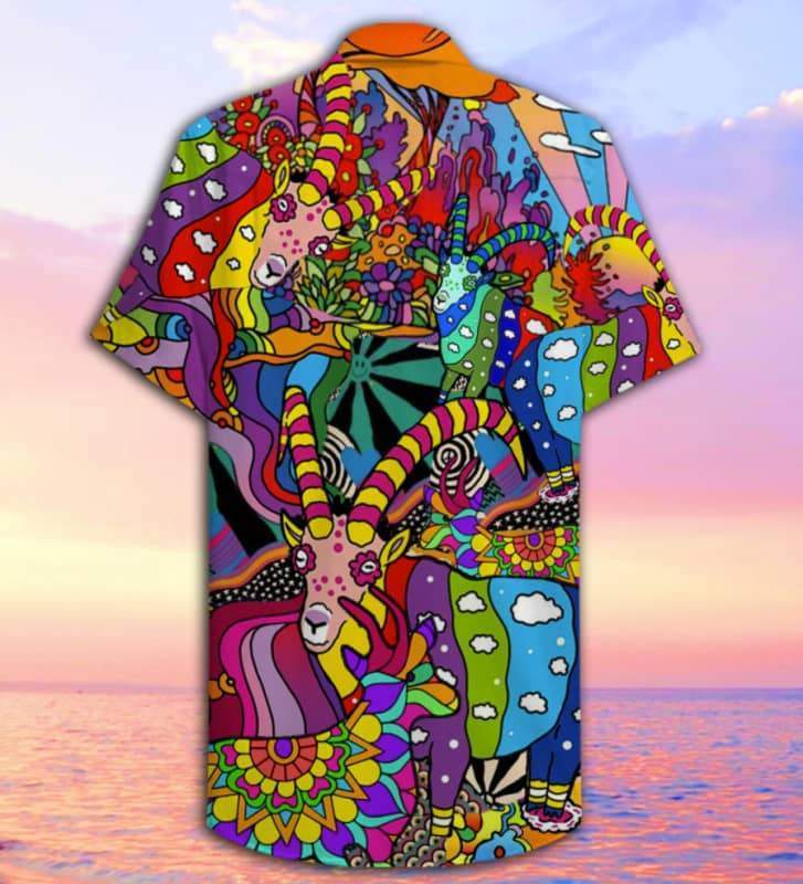 Goats Hippie Hawaiian Shirt