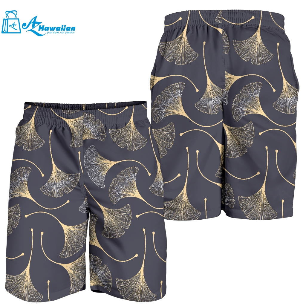 Gold Ginkgo Leaves Men Shorts