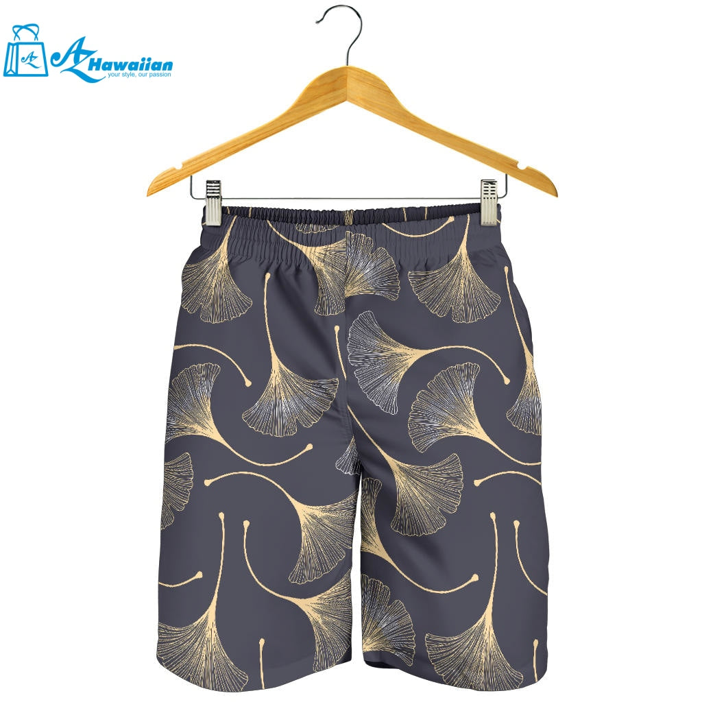 Gold Ginkgo Leaves Men Shorts