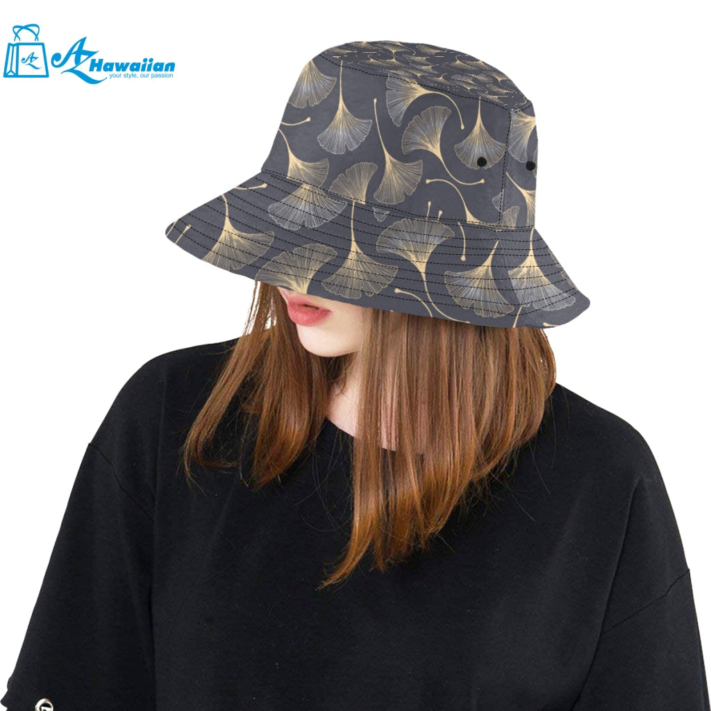 Gold ginkgo leaves Unisex Bucket Hat