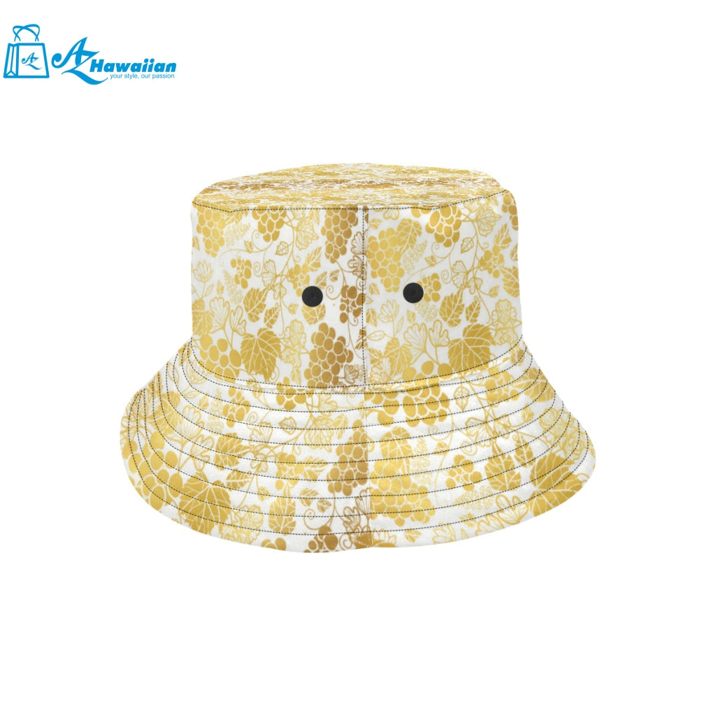 Gold grape pattern Unisex Bucket Hat