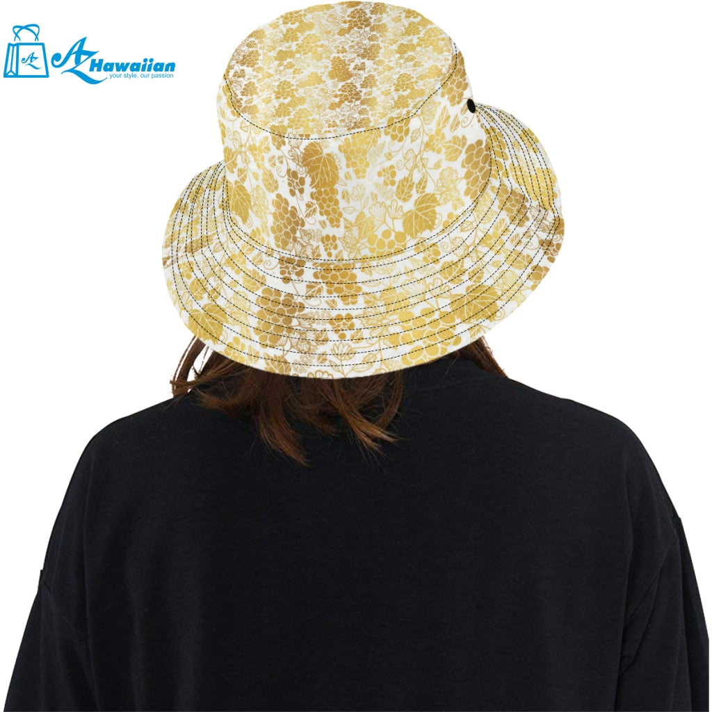 Gold grape pattern Unisex Bucket Hat