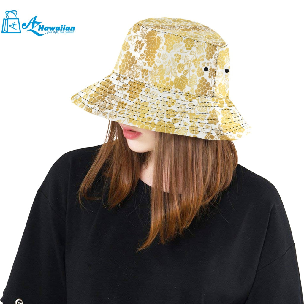 Gold grape pattern Unisex Bucket Hat